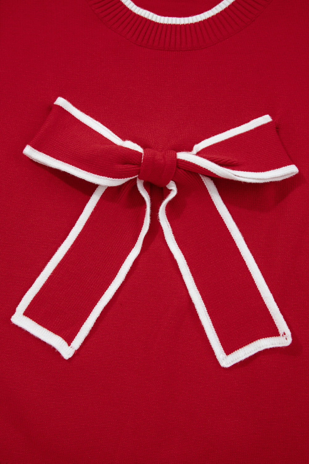 Holiday Ribbon Charm™ Elegant Bow Christmas Sweater