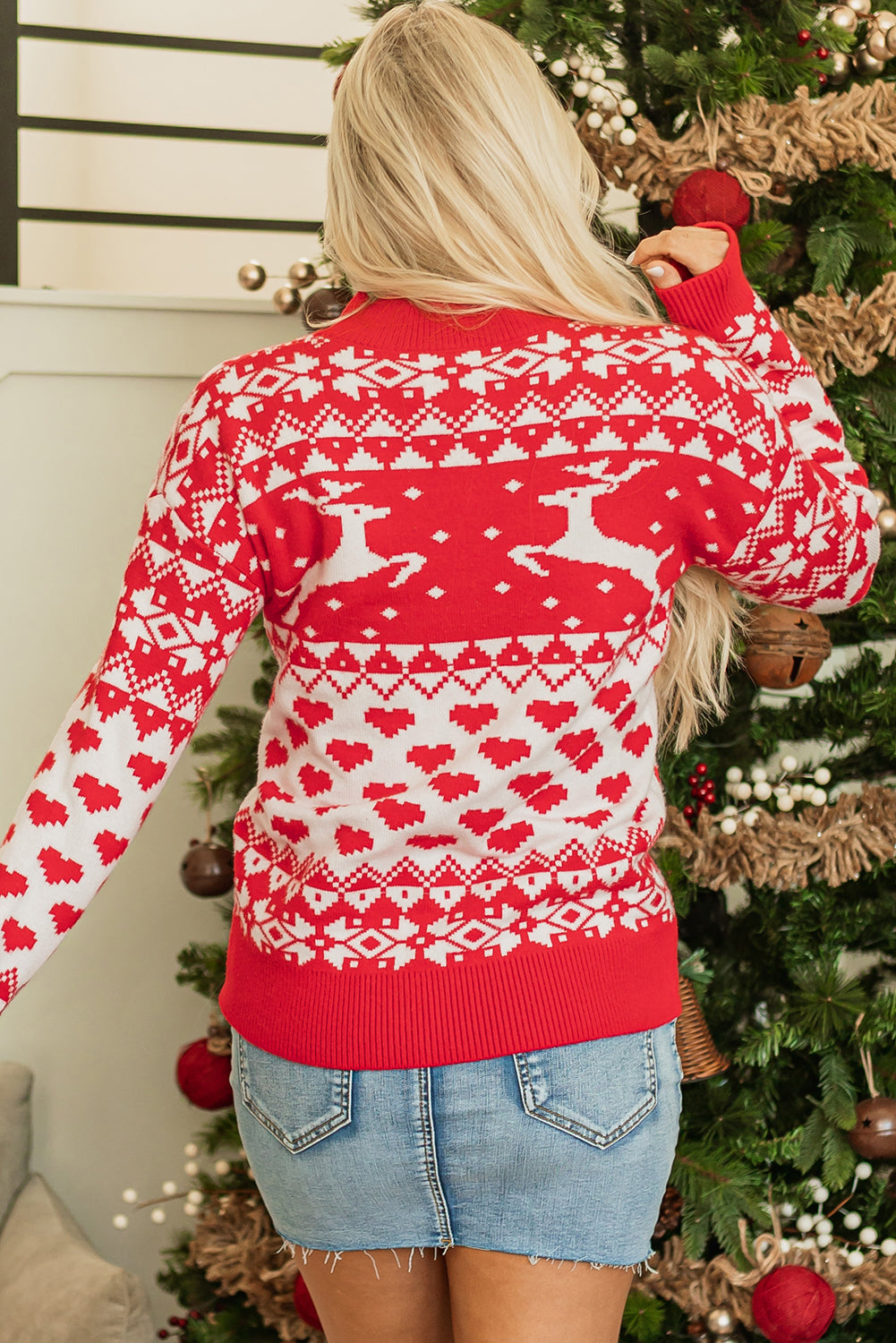 Reindeer Heartline™ Cozy Romantic Christmas Sweater