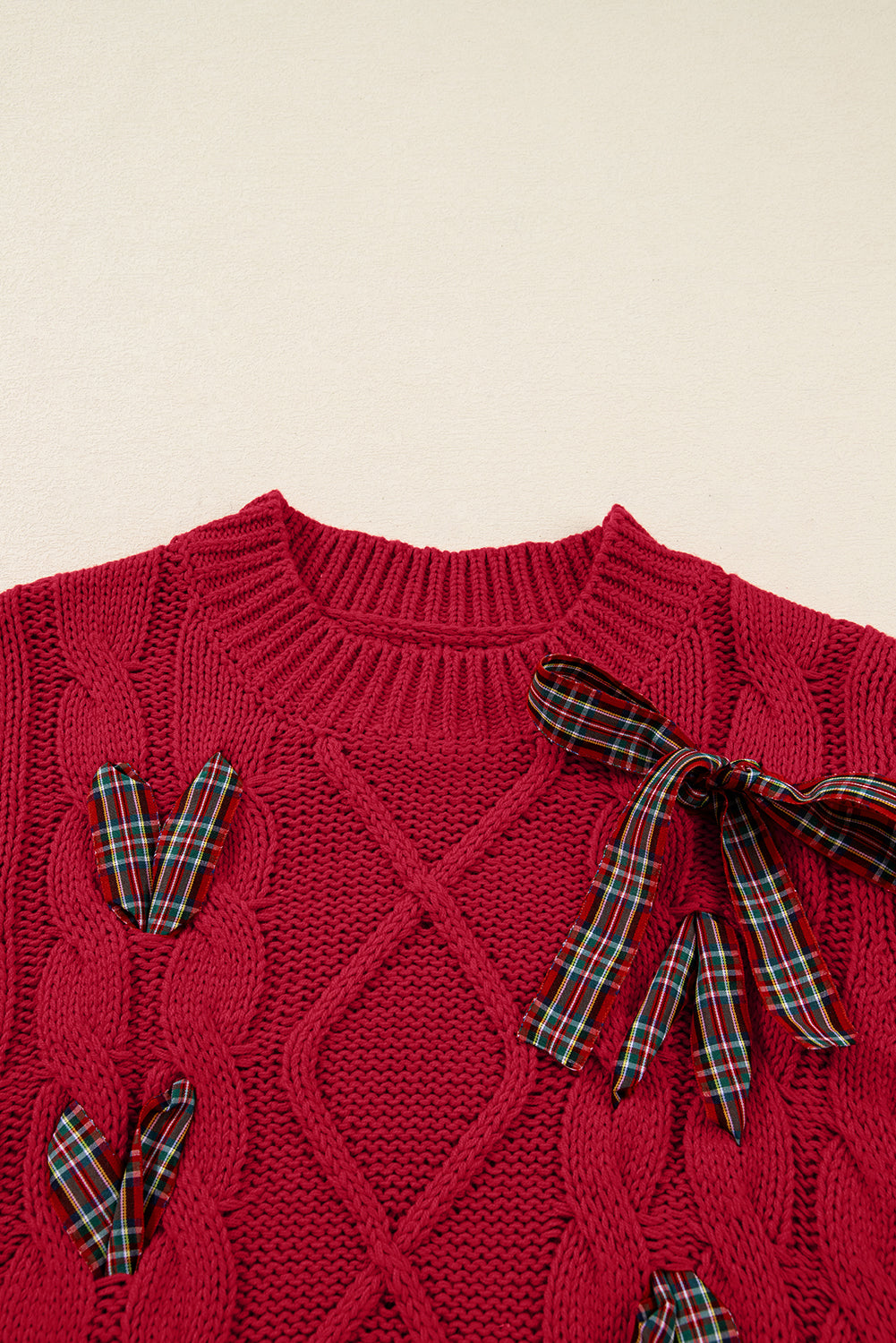 The Holiday Bow-Knit Sweetheart Sweater™