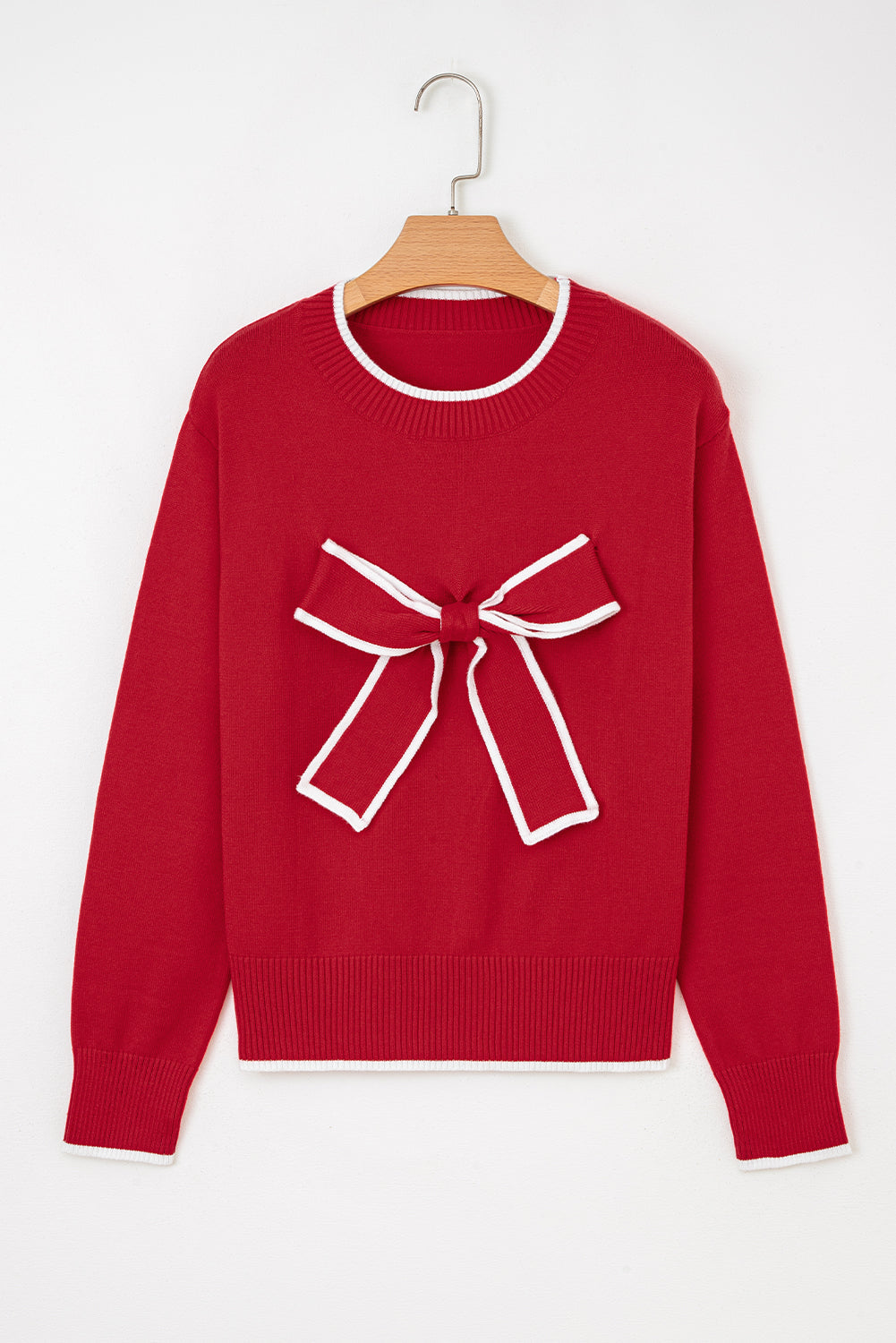 Holiday Ribbon Charm™ Elegant Bow Christmas Sweater