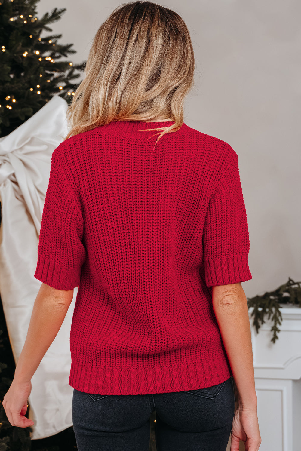 The Holiday Bow-Knit Sweetheart Sweater™