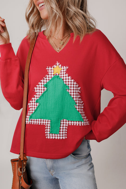 Patchwork Christmas Tree™ Rustic Holiday Sweater