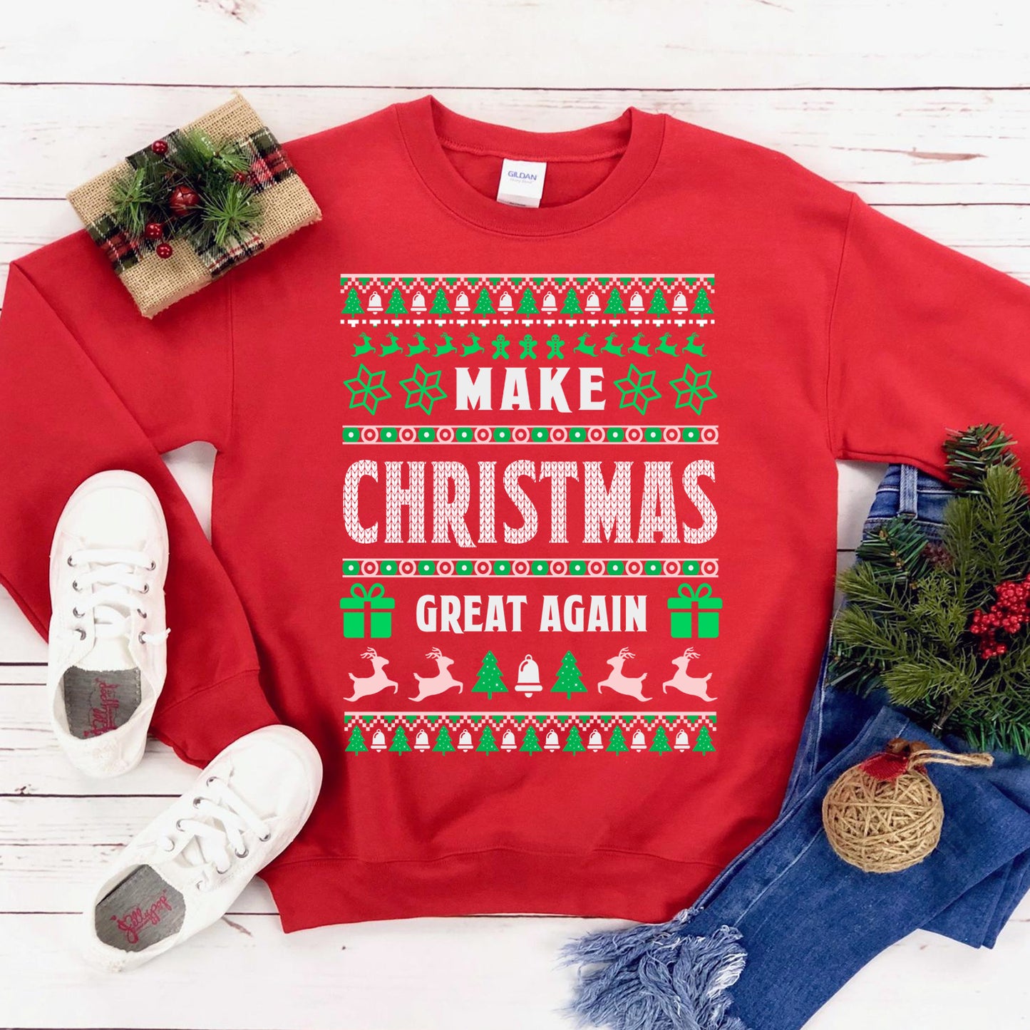 Make Christmas Great Again™ Festive Holiday Sweater