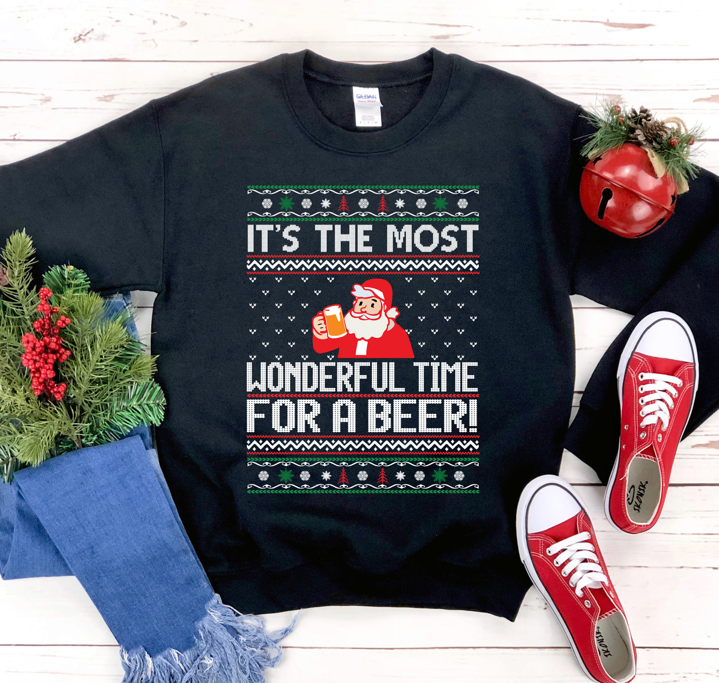 Most Wonderful Time for a Beer™ Santa Holiday Sweater