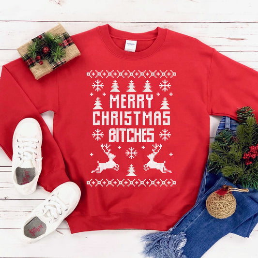 Merry Christmas B****es™ Bold Holiday Party Sweater
