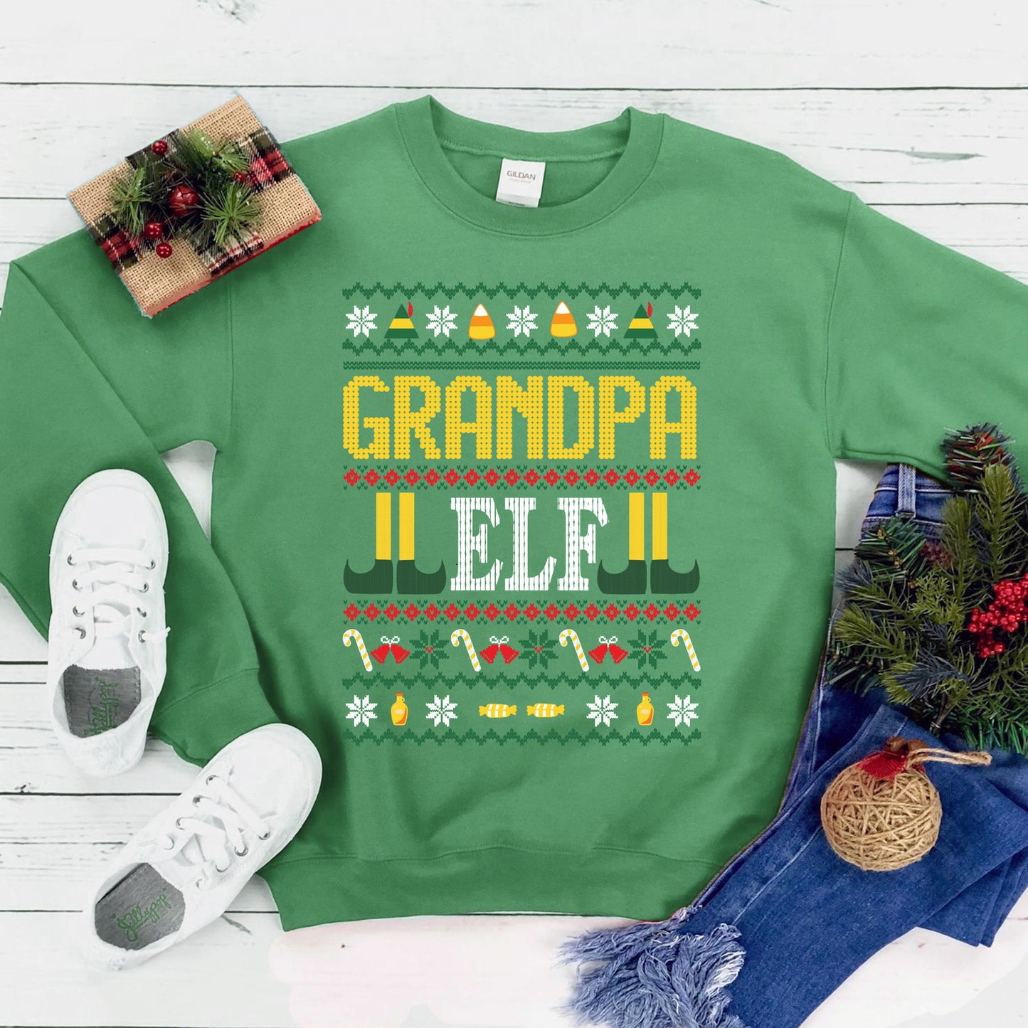 Grandpa Elf™ Festive Family Christmas Sweater